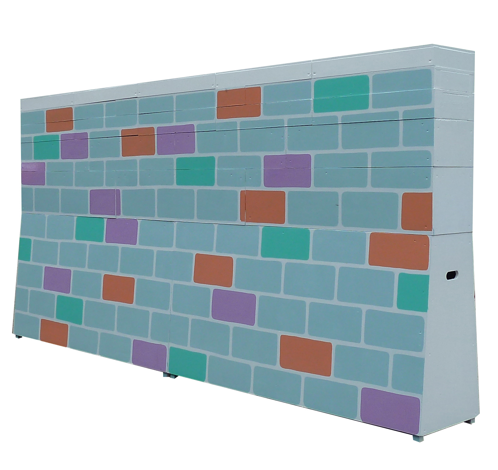 Wall with pastel bricks